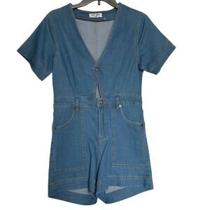 NWOT Lost Muse Womens Size Eight Denim Romper